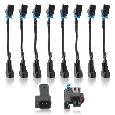 GoaMotors 8PCS Fuel Injector Wire Harness Adapter Kit Fit for LS Gen 3 Tuck USACAR EV6 to Mini Delphi Multec 2 Fuel Injector, Wire length 11cm
