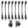 GoaMotors 8PCS Fuel Injector Wire Harness Adapter Kit Fit for LS Gen 3 Tuck USACAR EV6 to Mini Delphi Multec 2 Fuel Injector, Wire length 11cm view 1