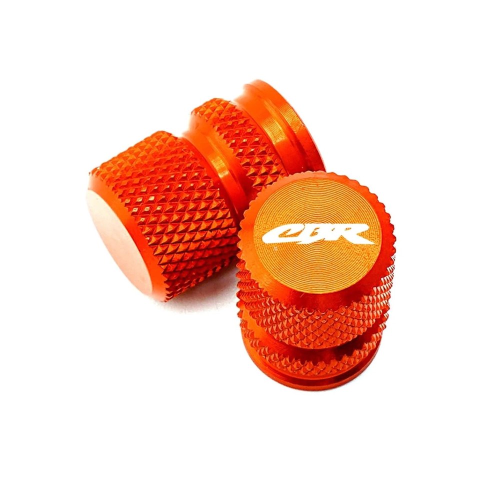 LeosHi Compatible with CBR650R CBR650F CBR500R 2013-2021 2022 Motorcycle Tire Valve Cap Kickstand Foot Enlarger Side Stand Extension CBR 650R (Size : Valve caps-Orange)