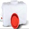 DIROVO White Bucket Horizontal Square Water Storage Tank,Thick Horizontal Water Tank with Lid Food Grade Plastic Bucket with Cover and Valve, for Self-Driving/Outdoor(25L) view 1
