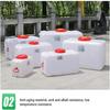 DIROVO White Bucket Horizontal Square Water Storage Tank,Thick Horizontal Water Tank with Lid Food Grade Plastic Bucket with Cover and Valve, for Self-Driving/Outdoor(25L) view 2