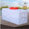 DIROVO White Bucket Horizontal Square Water Storage Tank,Thick Horizontal Water Tank with Lid Food Grade Plastic Bucket with Cover and Valve, for Self-Driving/Outdoor(25L) view 4