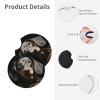 Pad Dachshund Print Car Coasters for Cup Holder Universal Non-Slip Cup Holders 2 Pack Insert Cup Holder Pad Car Interior Car Cup Mat with A Finger Notch view 3