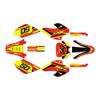 Kalair GFX Graphics Kit for Honda XR80 / XR100 (2001-2003) EVO Series Red-Shift 21 Mil - Pro Edition - Dirt Pit Bike Motorcycle Sticker, Dirtbike Racing Decal Motocross Accessories no-Plastics view 1