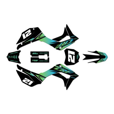 Kalair GFX Graphics Kit for Honda CRF110F (2019-2026) Crew Series Lime 21 Mil - Pro Edition - Dirt Pit Bike Motorcycle Stickers, Dirtbike Racing Automotive Decal Motocross Accessories no-Plastics