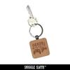 Sniggle Sloth Peeking Cow Engraved Wood Square Keychain Tag Charm view 4