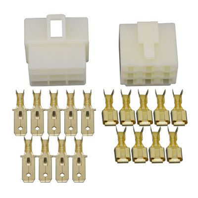 PIKETU Hengliang Store All New 9 Pin DJ7091-6.3-11/21 ABS Plastic Electrical Wire Connectors Male Female Automobile Connector (Size : 10 Sets)