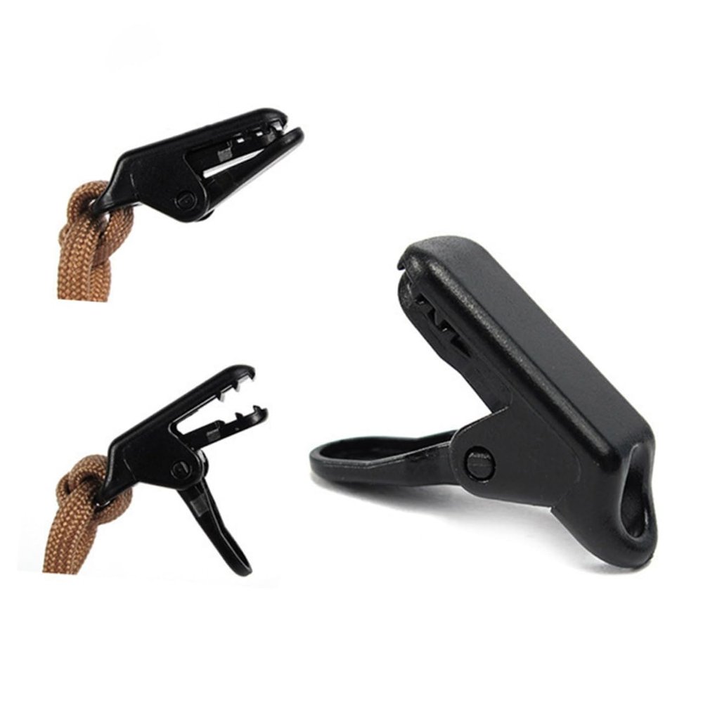 Sosoport 40pcs Tent Snaps Clamp Set Durable Tarp Clips for Camping Black Awning Tighten Clips Heavy Duty Alligator Mouth Design for Outdoor Use