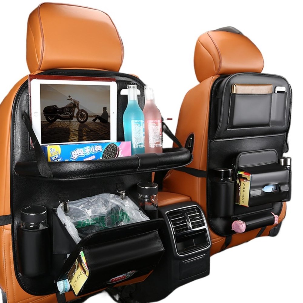 KAYNO Car seat Back Buggy Bag Hanging Bag car Table Chair Back Multifunctional Shopping Bags Storage Bag, 10, Brown B