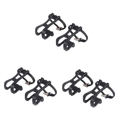 FOMIYES 3pairs Nylon Toe Clip Straps for Cycling Pedals Black Dog Mouth Covers for Road Mountain Bikes Easy Installation Fits Removable Reflector Pedals