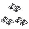 FOMIYES 3pairs Nylon Toe Clip Straps for Cycling Pedals Black Dog Mouth Covers for Road Mountain Bikes Easy Installation Fits Removable Reflector Pedals view 1