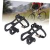 FOMIYES 3pairs Nylon Toe Clip Straps for Cycling Pedals Black Dog Mouth Covers for Road Mountain Bikes Easy Installation Fits Removable Reflector Pedals view 2
