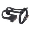 FOMIYES 3pairs Nylon Toe Clip Straps for Cycling Pedals Black Dog Mouth Covers for Road Mountain Bikes Easy Installation Fits Removable Reflector Pedals view 3