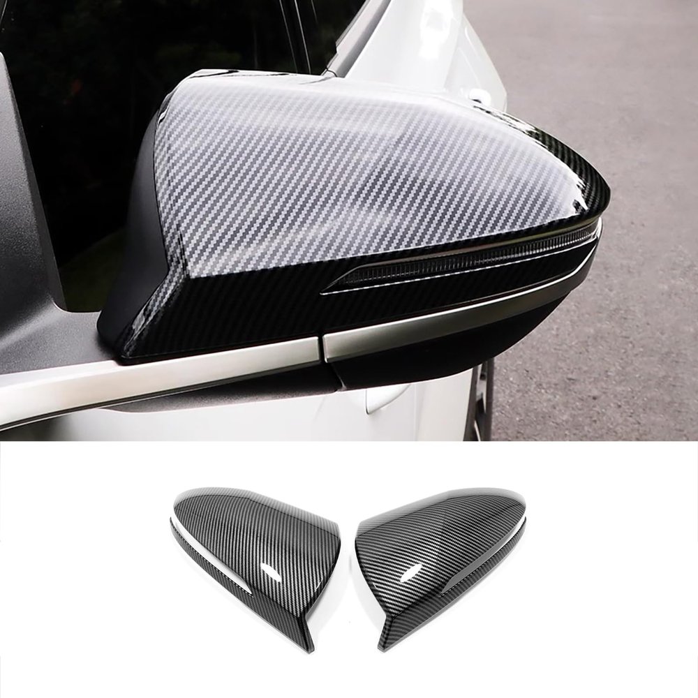 KELEIMAI Car Accessories Fit for Hyundai TUCSON 2026 2025 2024 2023 2022 Exterior Car Door Side Rearview Mirror Cover Trim (Carbon Fiber Style) 2PCS ABS