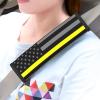MULIHU United States Thin Yellow Line Flag Car Seat Belt Cover Pad for Adults Kids Car Interior Decor Seat Belt Cover Pad 2 PCS Strap Shoulder Pad Seatbelt Covers Protective Sleeves view 2