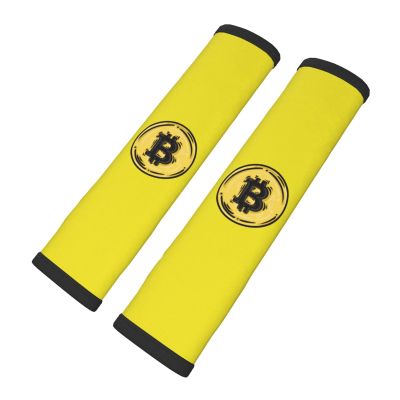 MULIHU Bitcoin Symbols Car Seat Belt Cover Pad for Adults Kids Car Interior Decor Seat Belt Cover Pad 2 PCS Strap Shoulder Pad Seatbelt Covers Protective Sleeves
