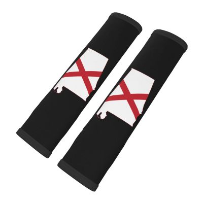 MULIHU Flag Map of Alabama Car Seat Belt Cover Pad for Adults Kids Car Interior Decor Seat Belt Cover Pad 2 PCS Strap Shoulder Pad Seatbelt Covers Protective Sleeves