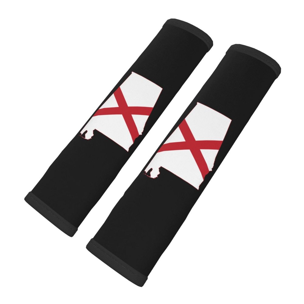 MULIHU Flag Map of Alabama Car Seat Belt Cover Pad for Adults Kids Car Interior Decor Seat Belt Cover Pad 2 PCS Strap Shoulder Pad Seatbelt Covers Protective Sleeves