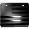 USA Blackout American Flag Metal Embossed License Plate (12"x6", Black) view 1