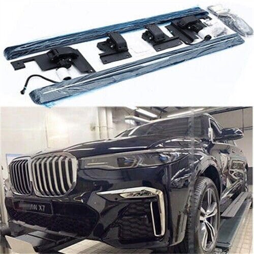 SOYDAN Deployable Power Electric Running Board Side Step Pedal Nerf Bar Aluminium Fits for BMW X7 2018-2024, Silver&Black, S-001