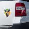 MotorCart Basics Cool Deer Sticker - Vinyl Waterproof Decal for Car, Laptop, Wall, Window, Door, Water Bottle, Bumper Sticker Size - 3'' Longer Side view 2