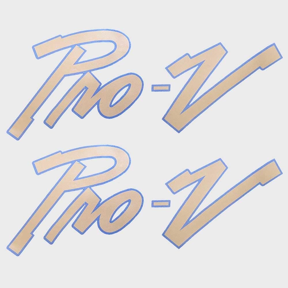 Lund Boat Emblem Decal Stickers | Pro-V Gold Navy Blue (Pair)
