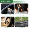 Motoforti Universal Inflator Air Pump Hose Adapter Tyre Valve Inflator Hose with Lock on Air Chuck, 30cm Hose Length, Open, Copper Steel Rubber, Black view 4