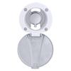 Ambassador Marine Aidack- Recessed Control Valve (Hot/Cold Mixer), Arctic White Cup with Stainless Steel Lid, Chrome Aidack Handle - 136-1741-CA-W view 1