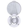 Ambassador Marine Aidack- Recessed Control Valve (Hot/Cold Mixer), Arctic White Cup with Stainless Steel Lid, Chrome Aidack Handle - 136-1741-CA-W view 2