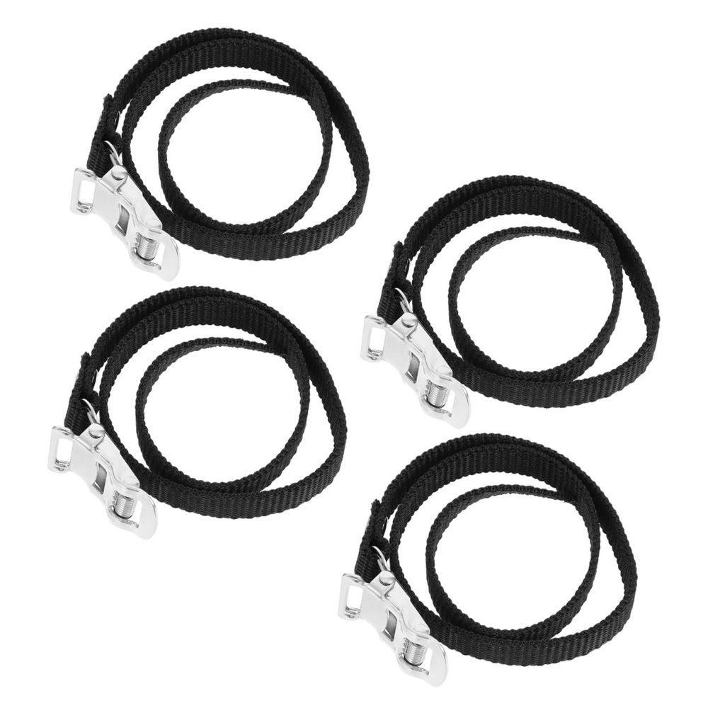 Yardwe Bike Pedal Toe Straps 4pcs Cycling Accessories Replacement Straps Durable Nylon