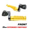 MCMOTOPARTS R-FIGHT Silver Front Footpegs 25mm Lowering Pegs Compatible with ZZR 1400 ZX14R ZX14 2006-2021 18 19 20 21 view 2