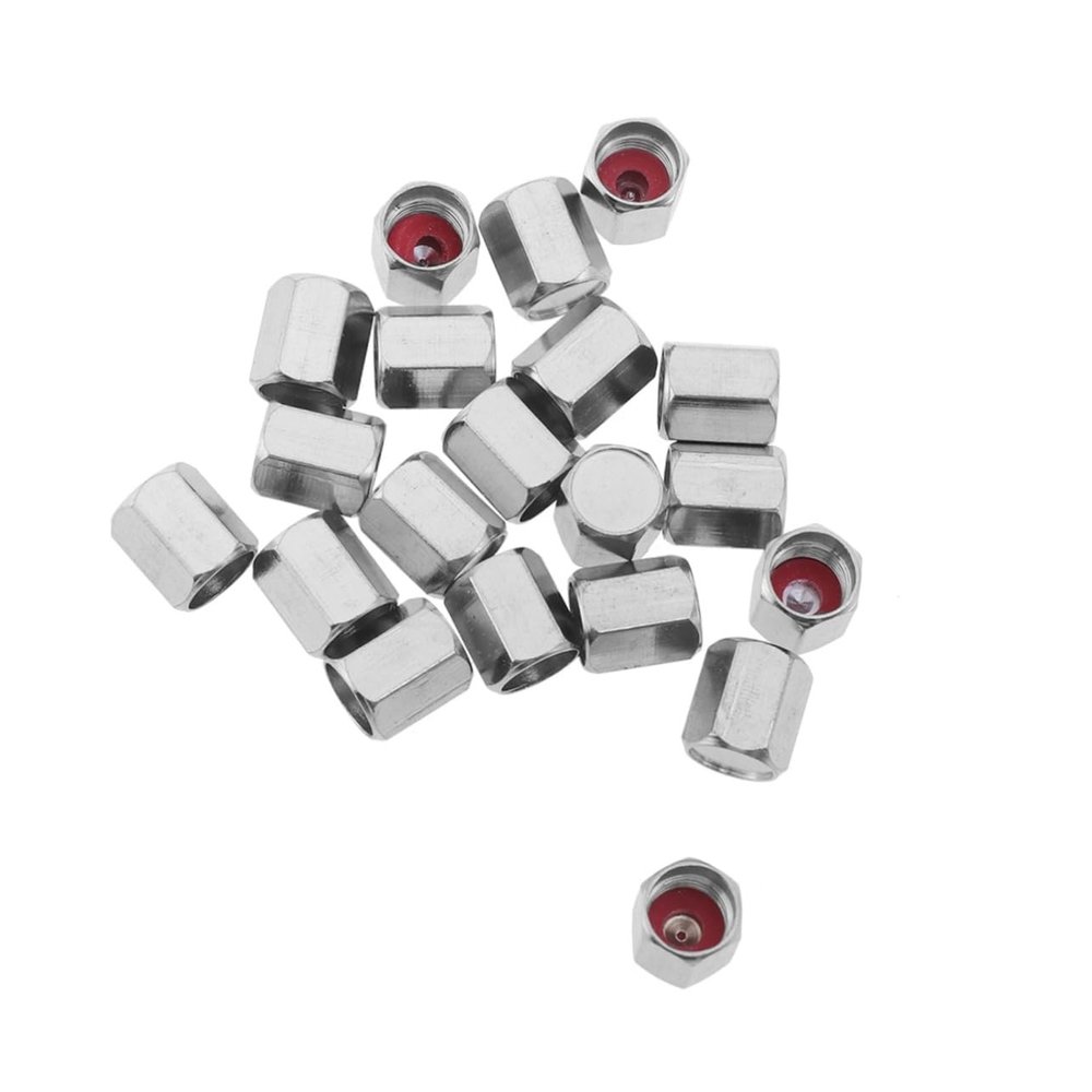 BESPORTBLE 20pcs Hexagon Tire Valve Caps Durable Stem Covers for Cars Trucks Bicycles Fit Easy Install Protects Tire Valves from Dust and Dirt