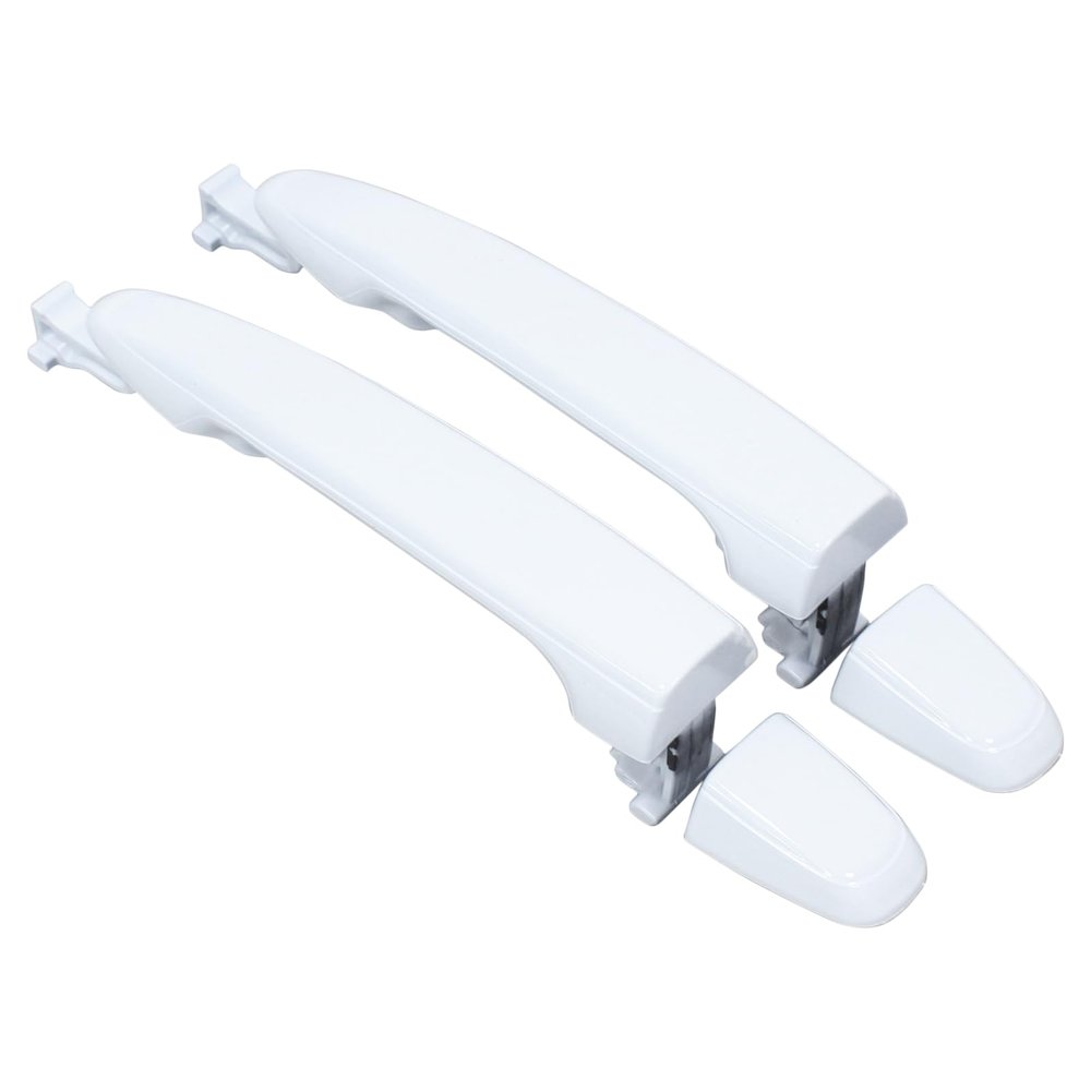 MOTOKU Pair White Rear Sliding Door Handle for Toyota Sienna 2004-2010 Outside Exterior Left Driver and Right Passenger Side