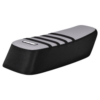 Enjoy Mfg Seat Cover - Compatible with Onyx RCR - CTY2 E-Bike - Black W/Ribs #392 (Black Sides/Silver TOP/Black Ribs)