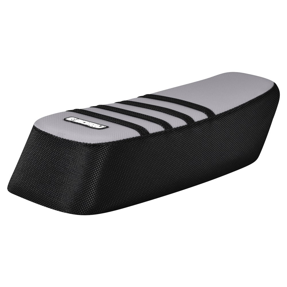 Enjoy Mfg Seat Cover - Compatible with Onyx RCR - CTY2 E-Bike - Black W/Ribs #392 (Black Sides/Silver TOP/Black Ribs)