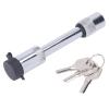 Keenso Trailer Hitch Lock 5 8 Inch Pin Tow Stainless Steel with 3 Keys Dustproof Chrome Plated for Trailers 5/8"-Locking view 1
