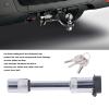 Keenso Trailer Hitch Lock 5 8 Inch Pin Tow Stainless Steel with 3 Keys Dustproof Chrome Plated for Trailers 5/8"-Locking view 3