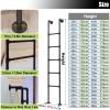 LXLZYXSF 7 6 5 4 3 Feet Upper Bunk Bed Ladder with Steps Padding & Mounting Hardware, Wrought Iron Heavy Duty Attic Ladder for Garage Home (Color : Black, Size : 40inch/3.3ft/102cm H) view 2