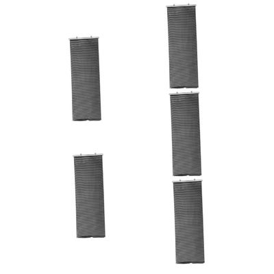 Amosfun 5pcs Self-retracting Windshield Sun Shade Durable Car Window Shade High Heat Insulation Easy Installation for Privacy Napping Vehicles