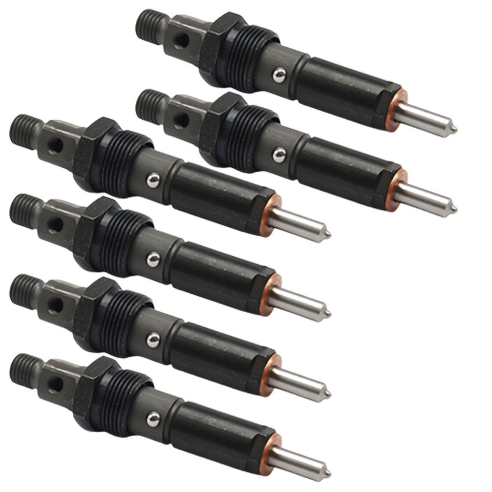 Neeseelily 6 PCS Fuel Injector J919322 J919343 0432131835 Compatible with Case International Harvester IH Excavator 1088 688 688BCK 688C 9010 9010B 9020 Compatible with Cummins Engine 4BT 6BT