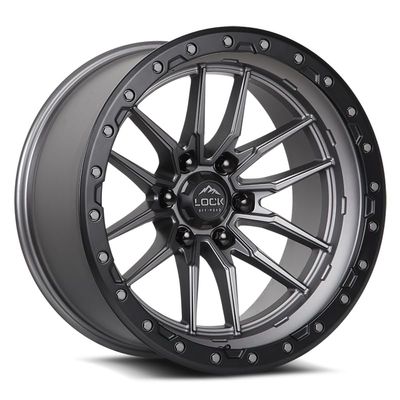 New Modern Design Cast Alloy Lock offRoad 22X10 Matte Grey Wheel 6-135mm 22 inch Rim