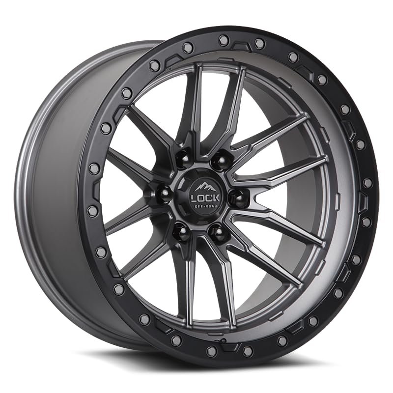 New Modern Design Cast Alloy Lock offRoad 22X10 Matte Grey Wheel 6-135mm 22 inch Rim