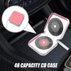 WINUERK Hard Plastic CD Case 48 Capacity, Portable Zipper DVD Storage Wallet, Large Capacity Disc Holder Organizer for Car Home Travel view 3