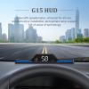 Liiiyuan Heads Up Display for Cars G15 Digital GPS Speedometer for Car with MPH Fatigue Driving Alarm Speed Alarm, USB Plug and PlaySuitable for All Car view 2