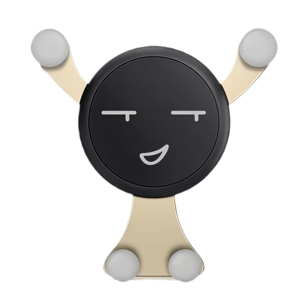 LXQTAO Car Mount Cartoon Car Phone Holder with Air Vent Clip, Ideal for 4.0-6.0 Inch Smartphones Your Ultimate Travel Companion (Cheerful Gold)
