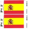 Pack of Two Spain Flag-It Vinyl Decal Stickers, 3.5"x 5" Waterproof Industrial Strength Vinyl Sticker Decals for Cars, Trucks, RV, SUVs & Boats view 1