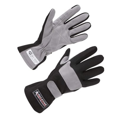 ALLSTAR PERFORMANCE Racing Gloves SFI 3.3/1 S/L Black/Gray Medium