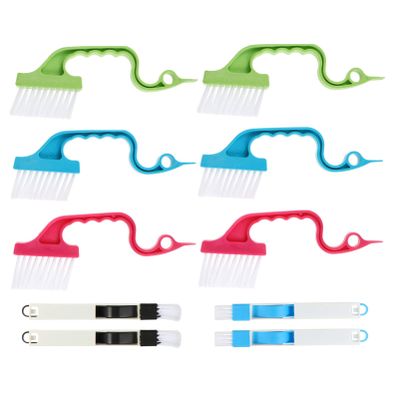 HyKab Car Track Car Cleaning Brushes 10Pcs Handheld Groove Gap Cleaning Tools Window Track Cleaning Brushes for Window Air Conditioning Kitchen Cleaning Tools Kit Household Windows Vent Cleaner Brushe