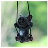 Gmngis Bulldog Rear View Mirror Hanging Accessories of Swinging Dog Cool Swinging Dog Car Hanging Ornament Pendant Interior Rearview Mirror Decoration (Black Bulldog) view 1