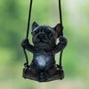 Gmngis Bulldog Rear View Mirror Hanging Accessories of Swinging Dog Cool Swinging Dog Car Hanging Ornament Pendant Interior Rearview Mirror Decoration (Black Bulldog) view 2